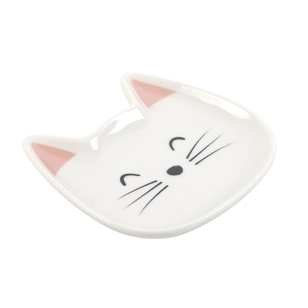 PREORDINE (In arrivo dal 3 agosto) Piattino Portaoggetti White Cat Face – Svuotatasche a Forma di Muso di Gatto Bianco
