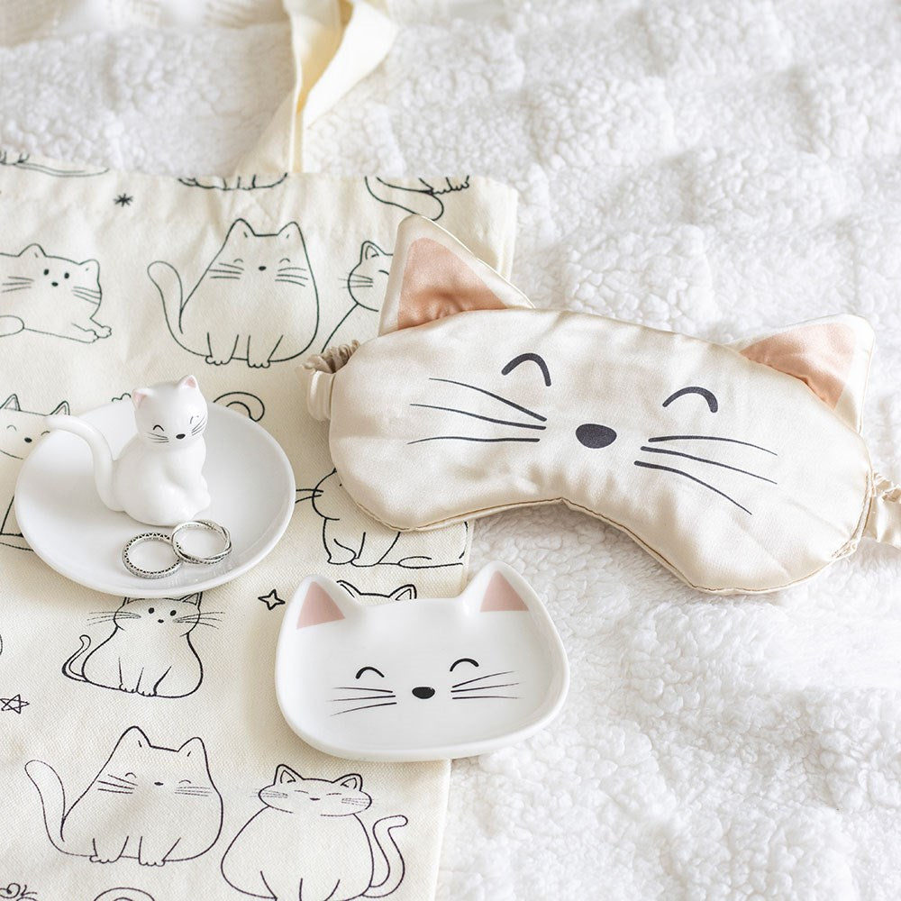 PREORDINE (In arrivo dal 3 agosto) Piattino Portaoggetti White Cat Face – Svuotatasche a Forma di Muso di Gatto Bianco