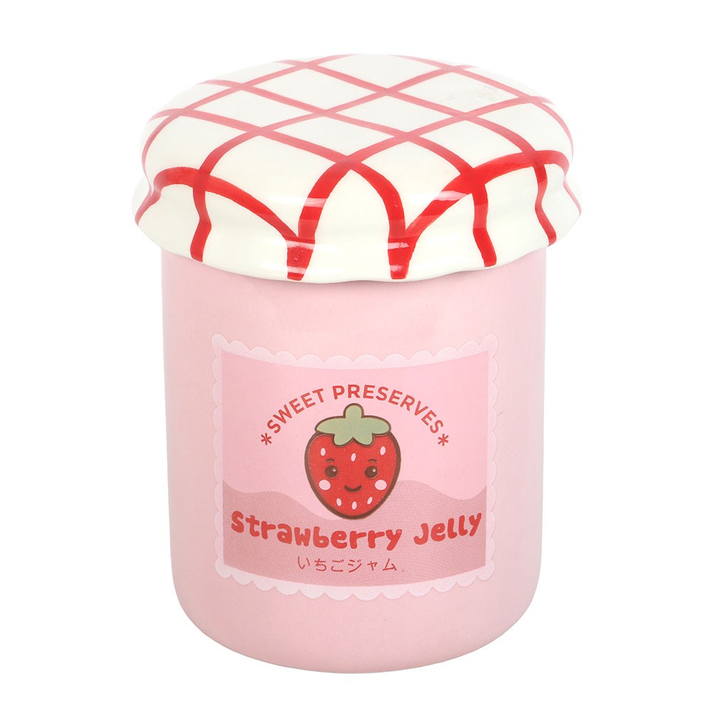 Bruciatore per Oli Essenziali e Scaldacera "Vasetto di Gelatina alla Fragola"
