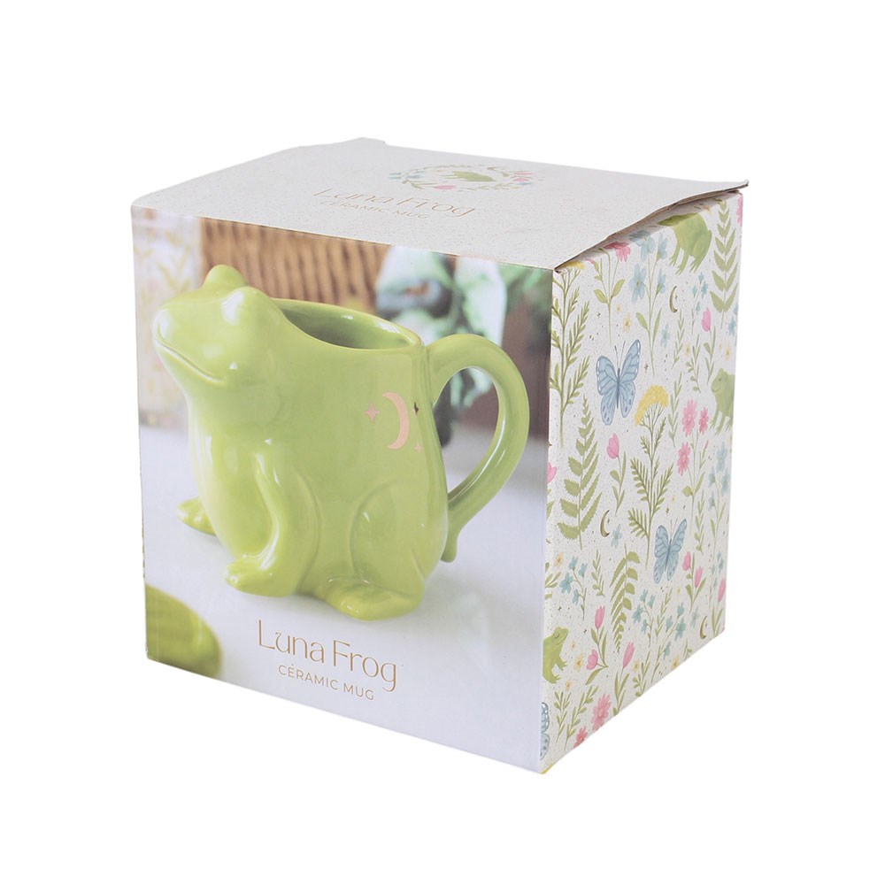 Set Tazza e Piattino in Ceramica "Rana e Ninfea"