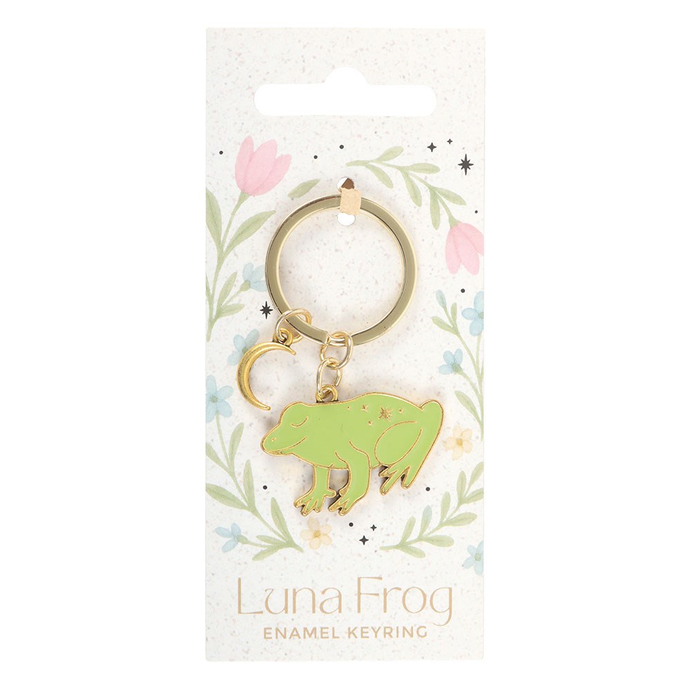 Portachiavi Smaltato "Rana Incantata" – Collezione Luna Bloom