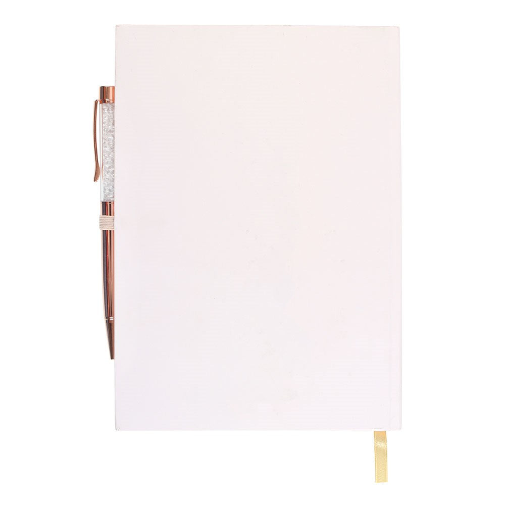 PREORDINE (Disponibile dal 27 Agosto) Diario di Riflessione Quotidiana “Luna Moth” con Penna in Quarzo Ialino – Guided Journal per Mindfulness e Gratitudine