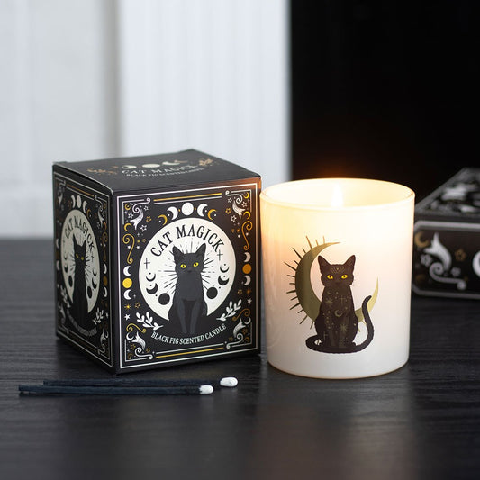 Candela Profumata Gatto Nero al Fico Nero – "Black Cat Magick" Fig Candle