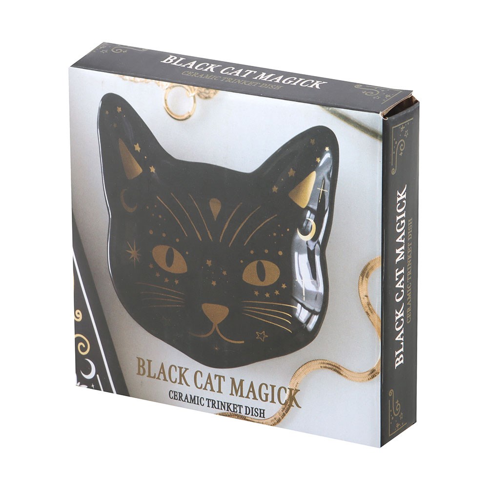 PREORDINE (In arrivo dal 3 agosto) Piattino Portaoggetti Magick Black Cat Face – Svuotatasche a Forma di Muso di Gatto Nero