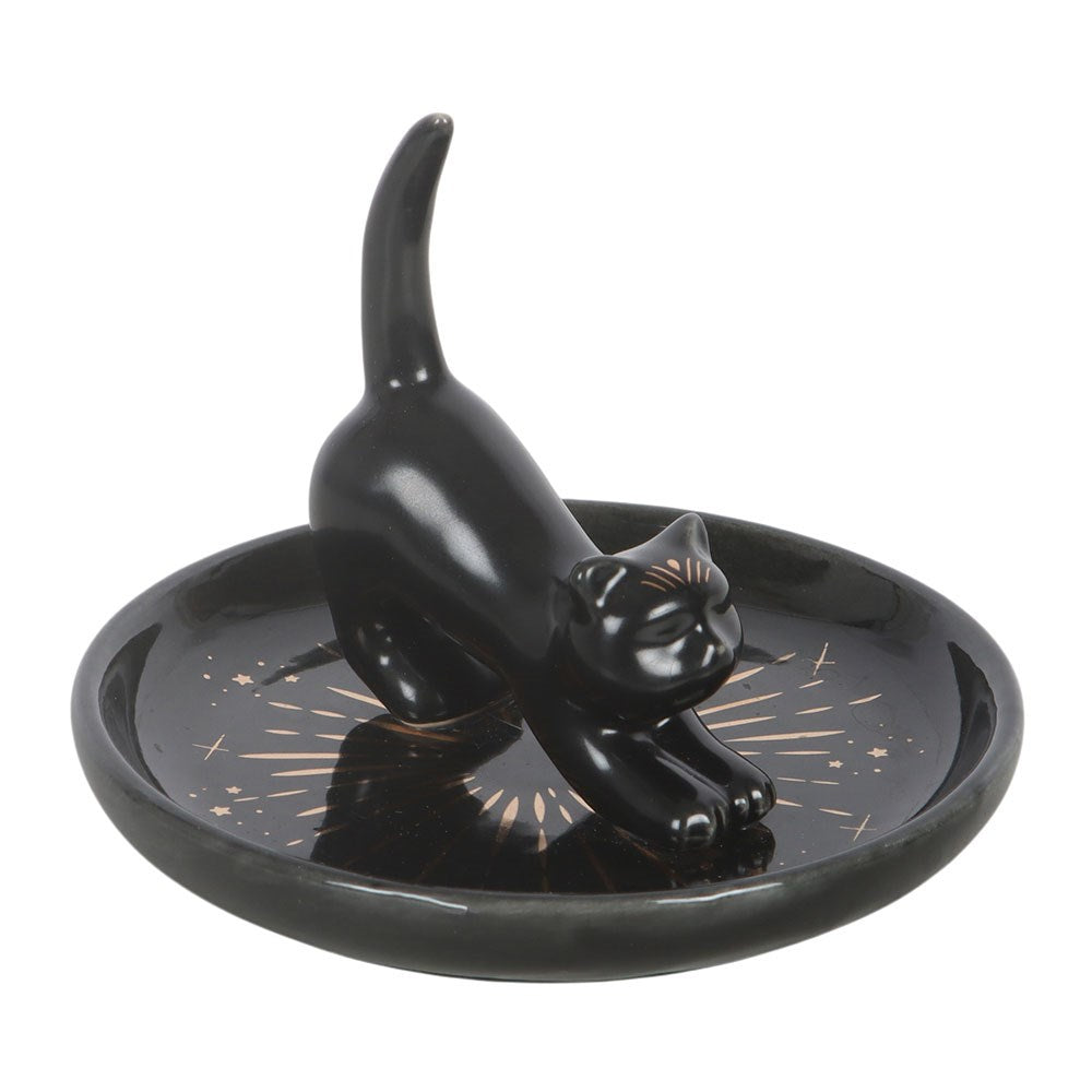 PREORDINE (In arrivo dal 3 agosto) Piattino Portaoggetti Black Cat Magick – Svuotatasche in Ceramica con Gatto 3D