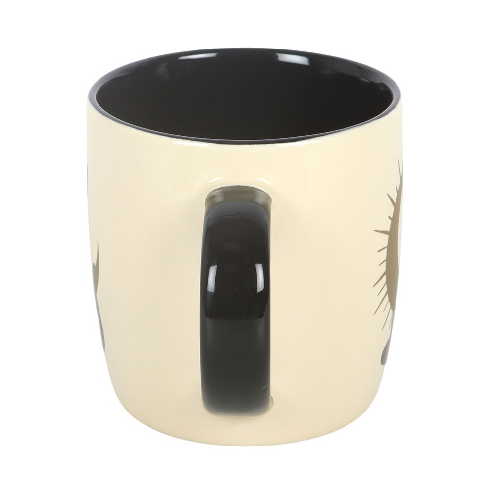 Tazza in Ceramica Gatto Nero e Luna Crescente – "Sitting Magick"