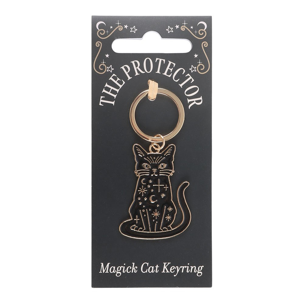 Portachiavi Gatto Nero Magico – "The Protector" Black Cat Magick