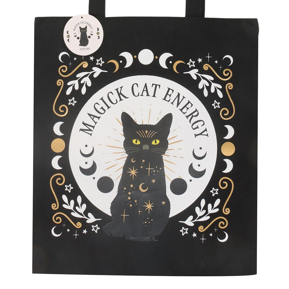 Borsa Tote "Black Cat Magick" con Gatto Nero