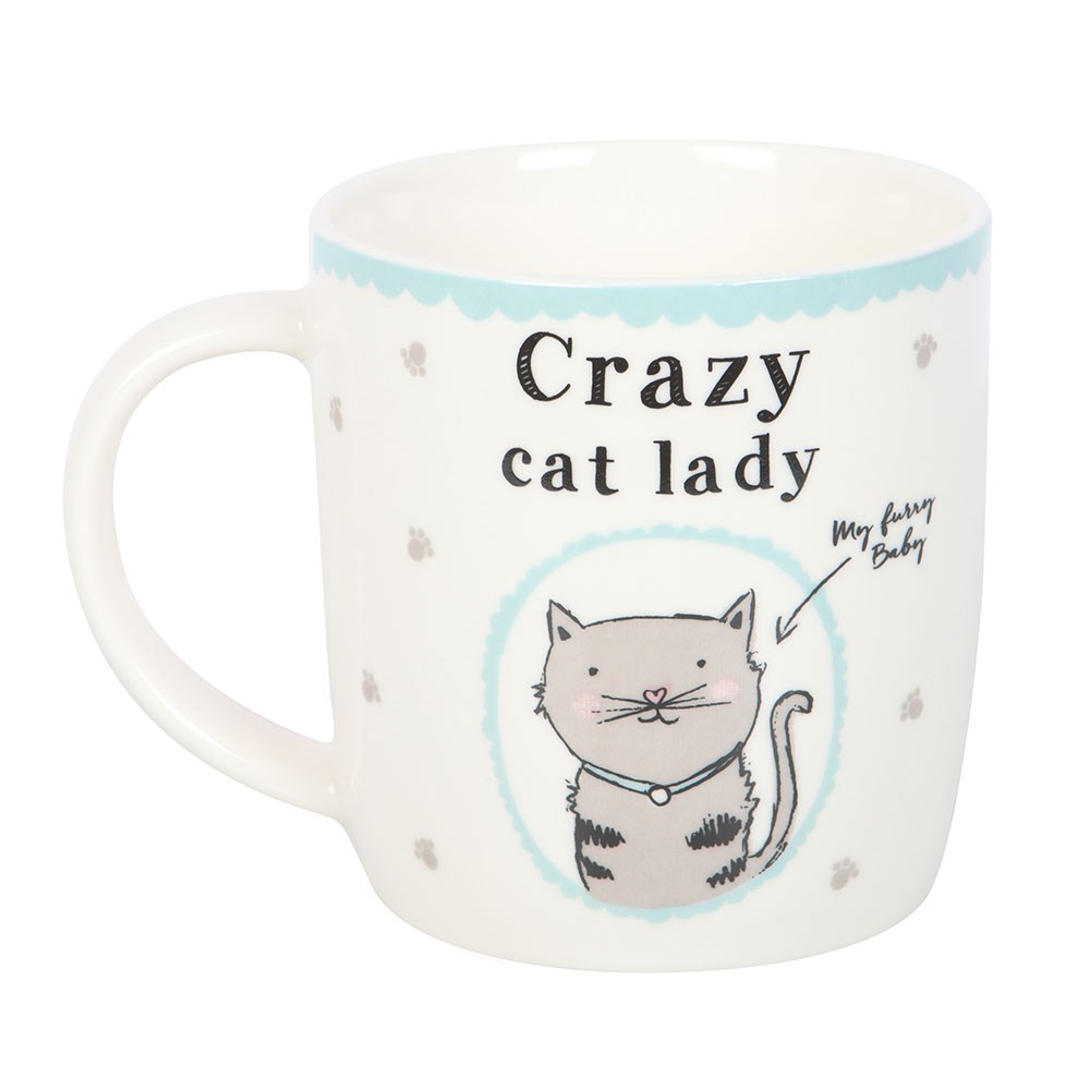 Tazza Divertente "Crazy Cat Lady" con Scatola Regalo