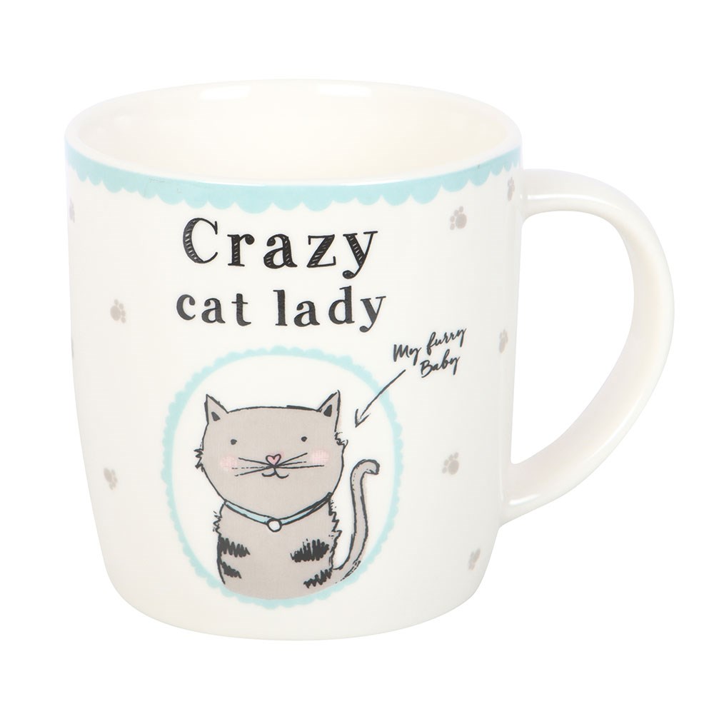 Tazza Divertente "Crazy Cat Lady" con Scatola Regalo