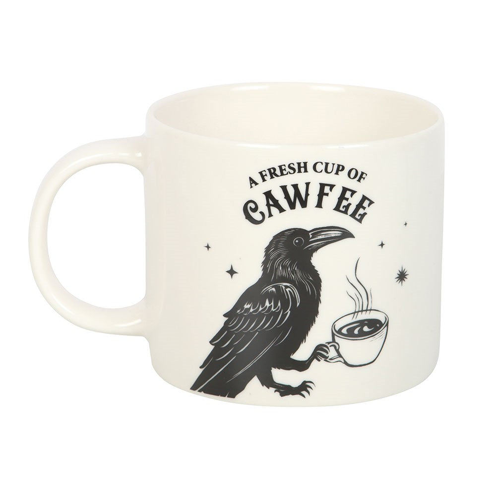 Tazza Gotica in Ceramica "A Fresh Cup of Cawfee"