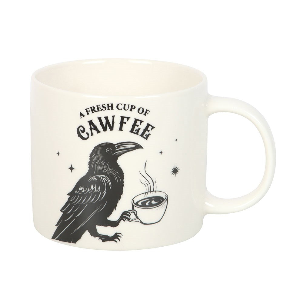 Tazza Gotica in Ceramica "A Fresh Cup of Cawfee"