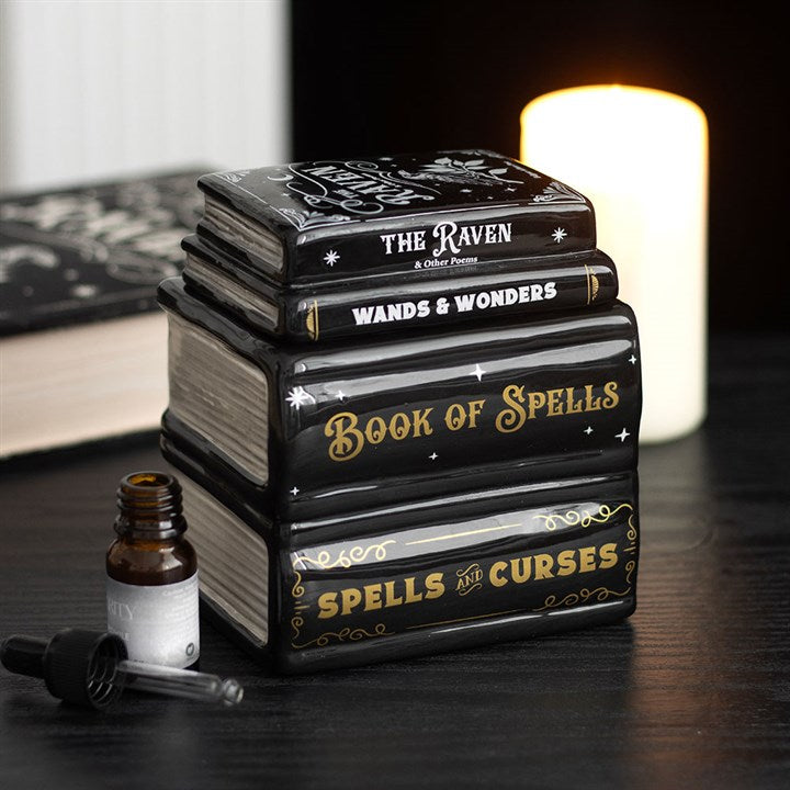Bruciatore di oli essenziali e scaldacera "Book of Spells"