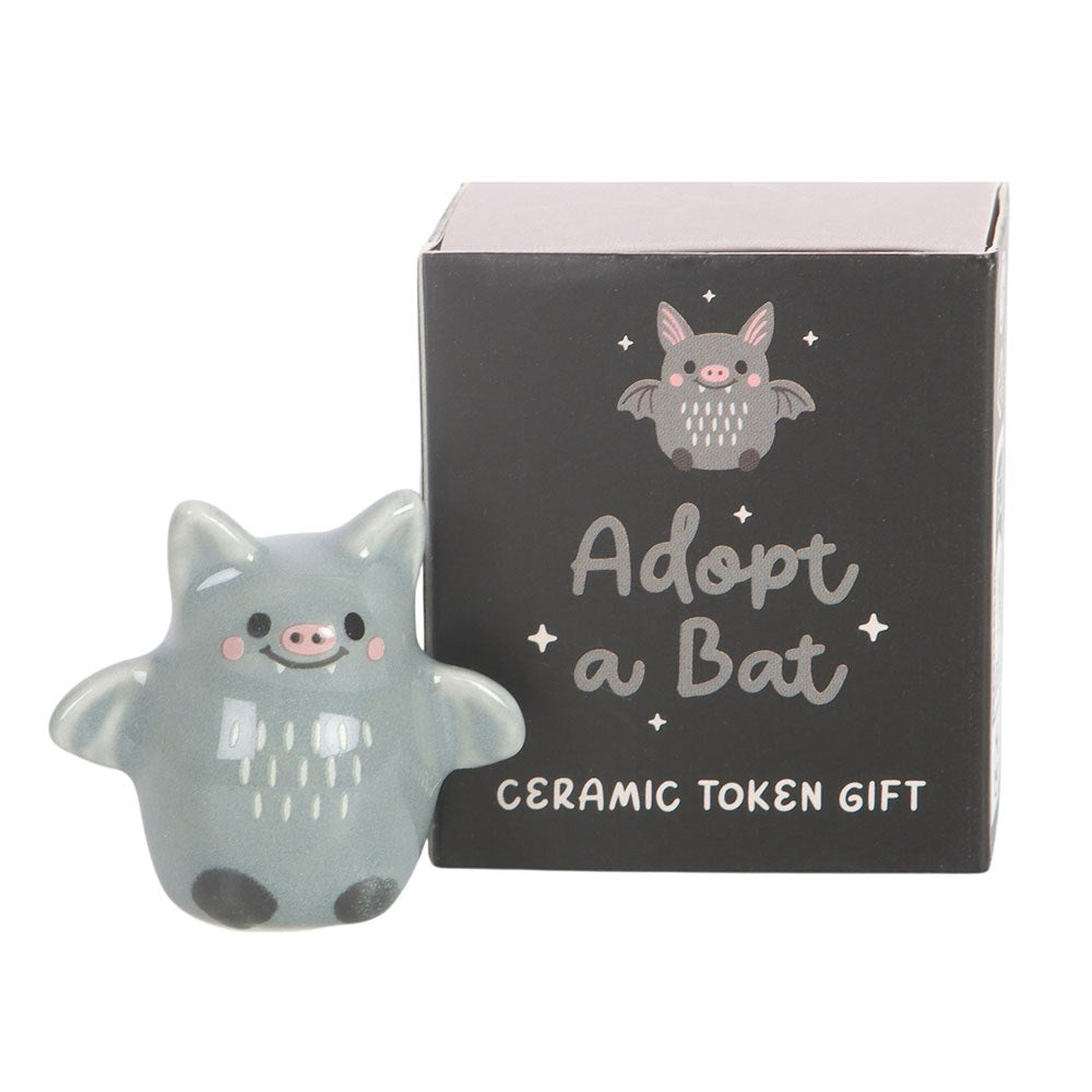 Mini Pipistrello in Ceramica in Scatola di Fiammiferi "Adopt a Bat" – Linea Cute Bat
