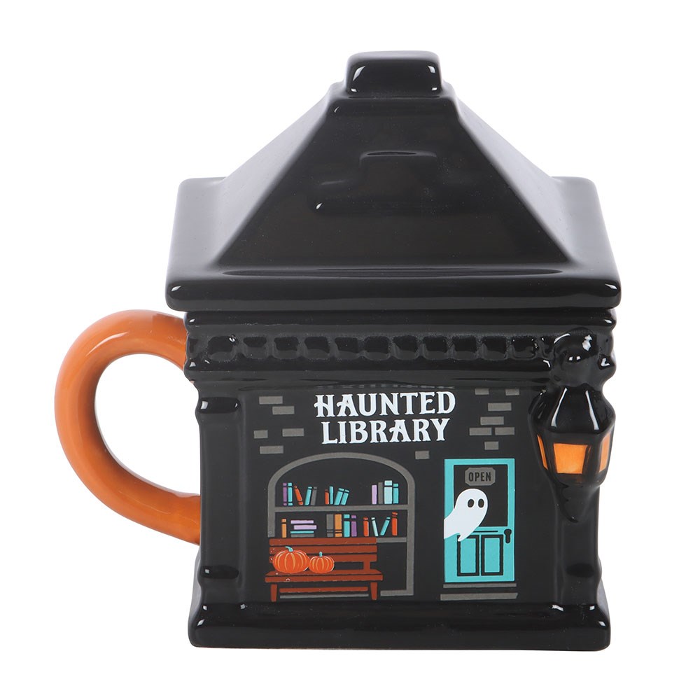 Tazza con coperchio "The Haunted Library"