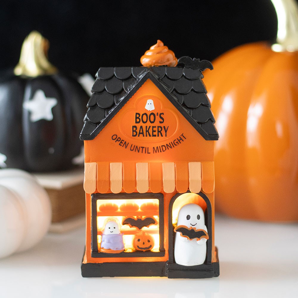 Decorazione Luminosa LED Pasticceria Stregata – "Boo's Bakery" Halloween Village