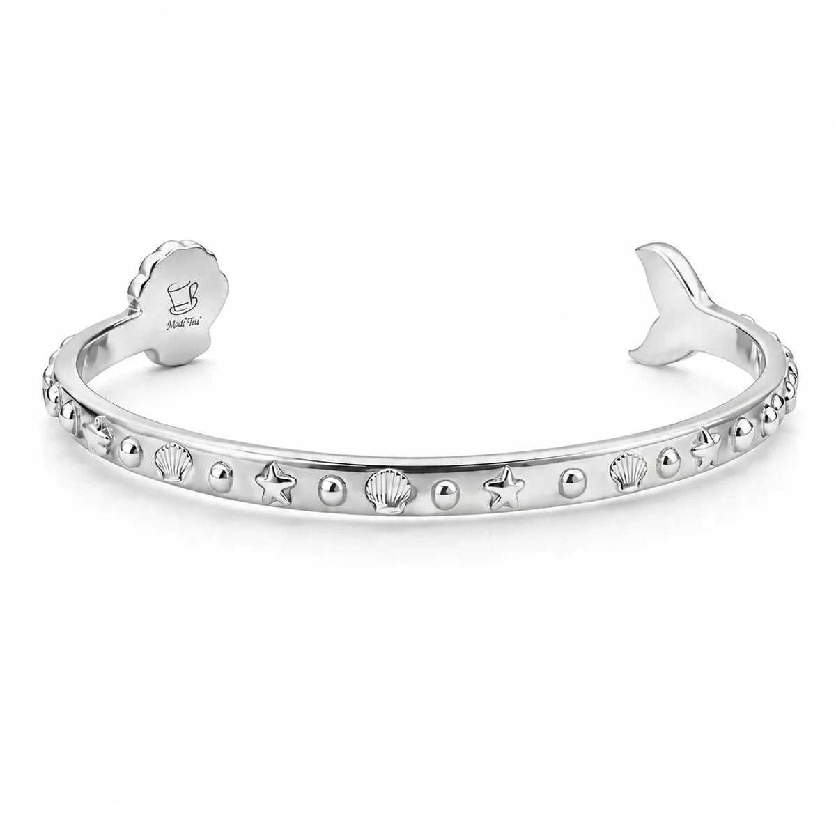 Bracciale “Mare Sole Amore” con coda di sirena in acciaio 316L