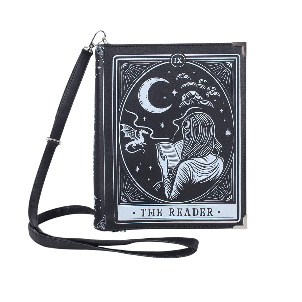 Borsa a Tracolla Gotica “The Reader” – Stile Tarocchi in Ecopelle