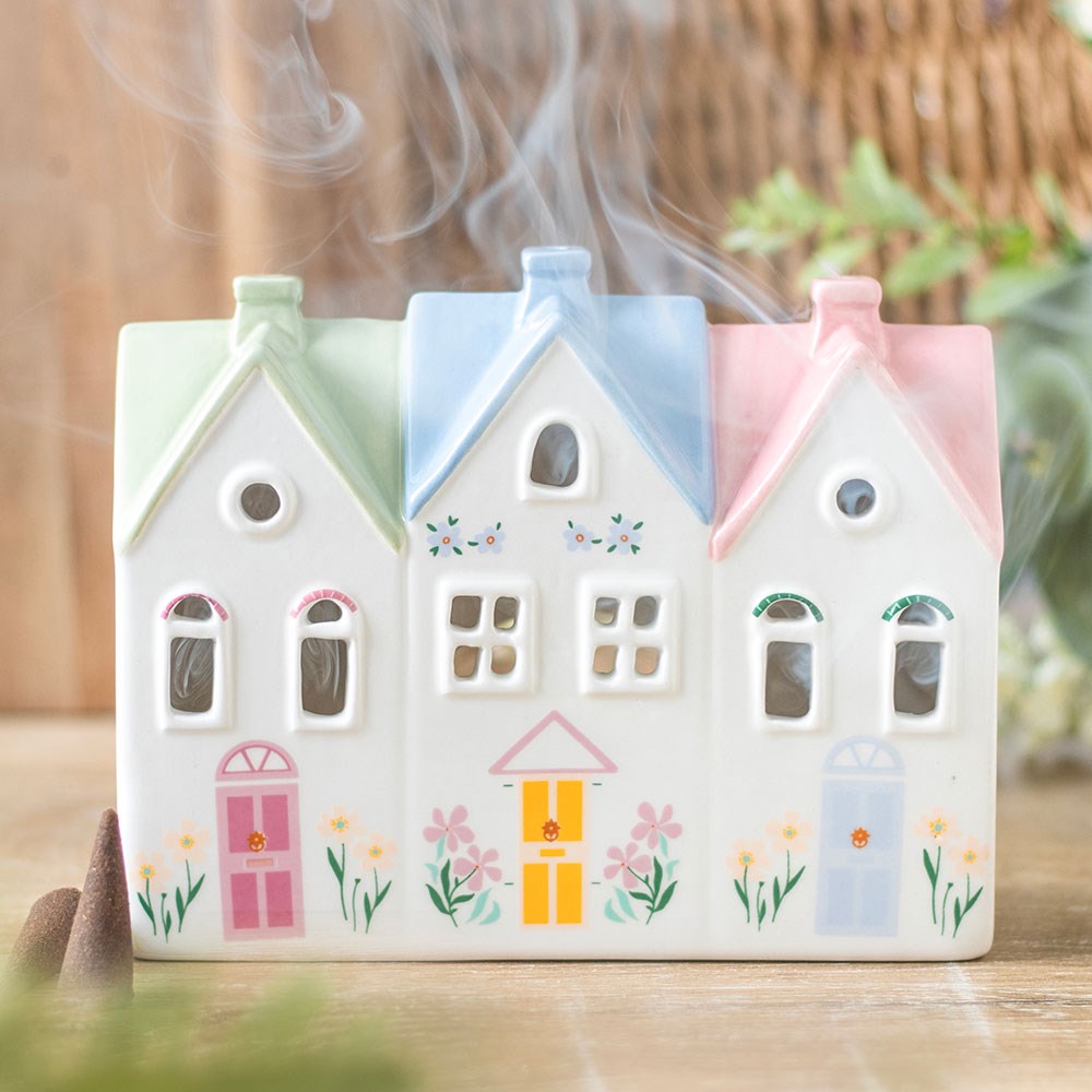 Bruciatore d'Incenso e Portacandela "Pastel House"