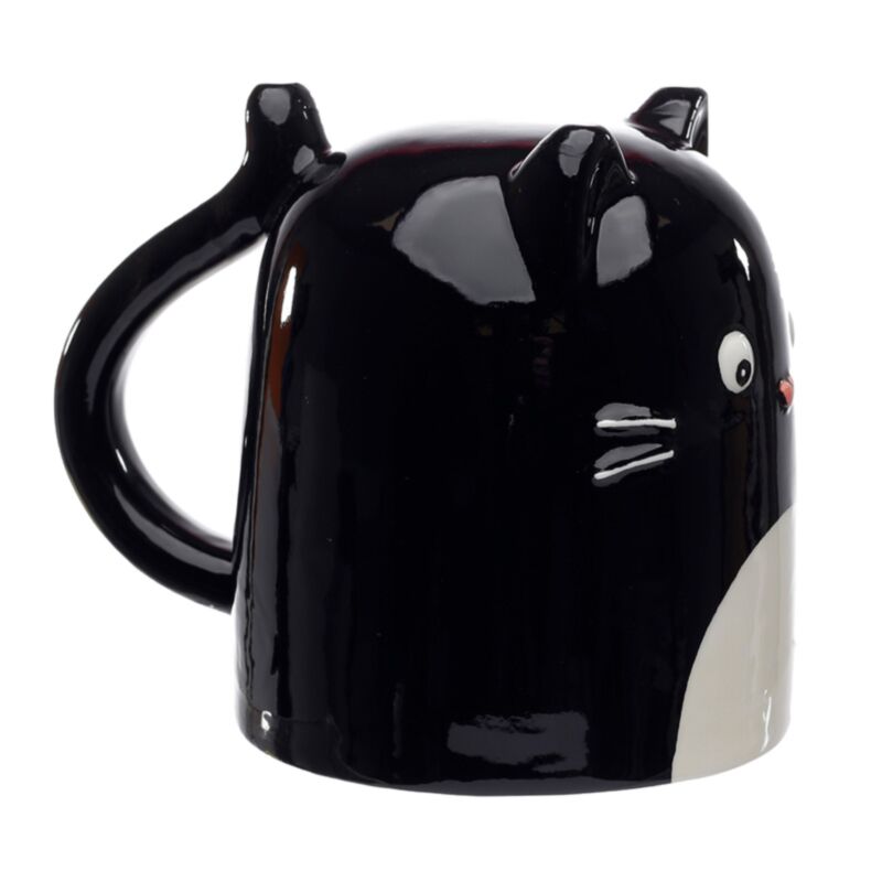 Tazza Sottosopra in Ceramica - Gatto Nero - Feline Fine
