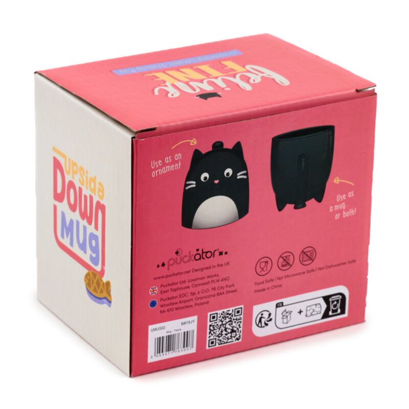 Tazza Sottosopra in Ceramica - Gatto Nero - Feline Fine