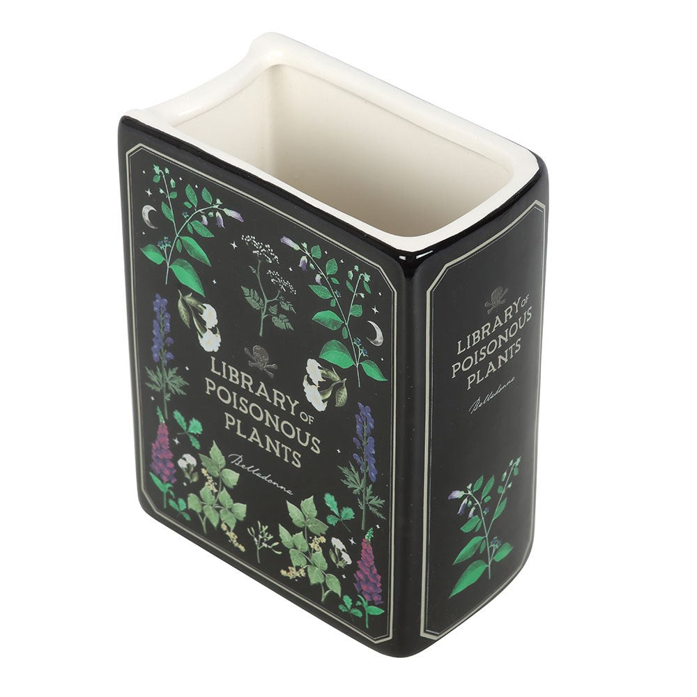 Vaso a forma di libro sulle piante velenose