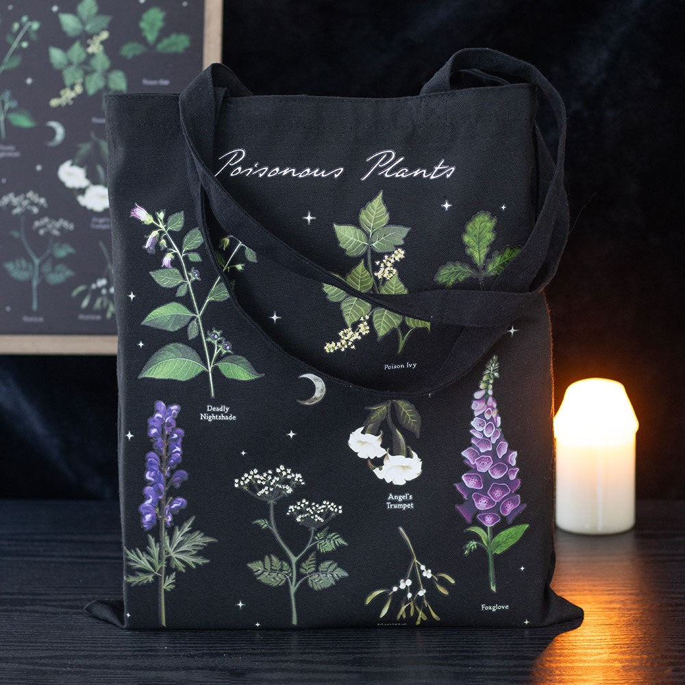 Borsa Tote "Venom and Vines" con Stampa Piante Velenose – In Policotone