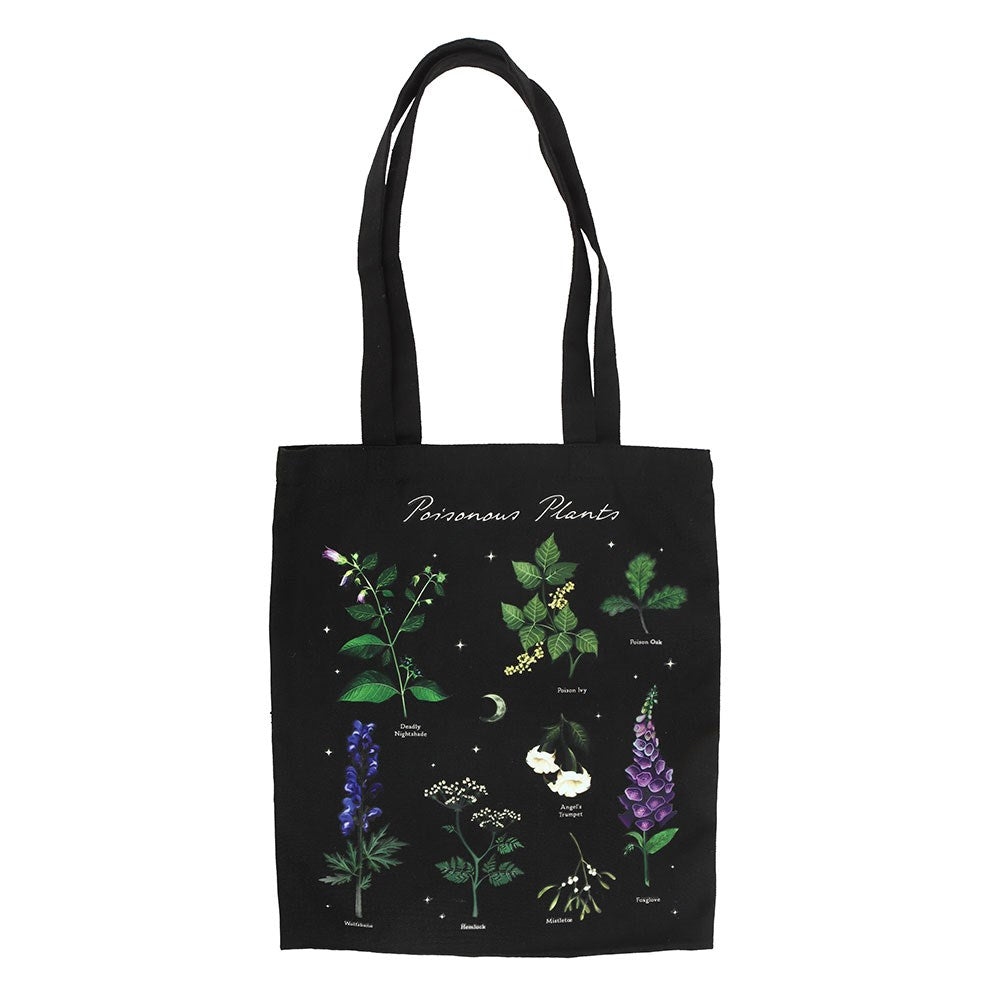 Borsa Tote "Venom and Vines" con Stampa Piante Velenose – In Policotone
