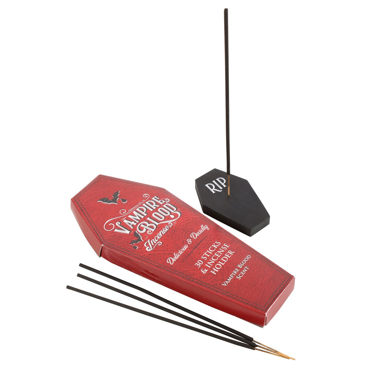 Set Bastoncini di Incenso "Sangue di Vampiro" con Porta-Incenso