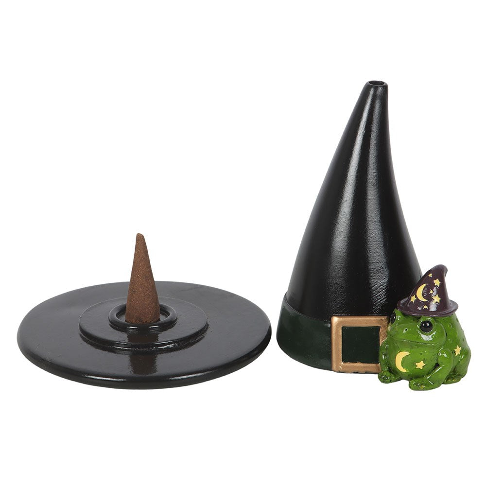 Porta Incenso a Cono Cappello da Strega e Rospo – "Magic Toad" Cone Holder