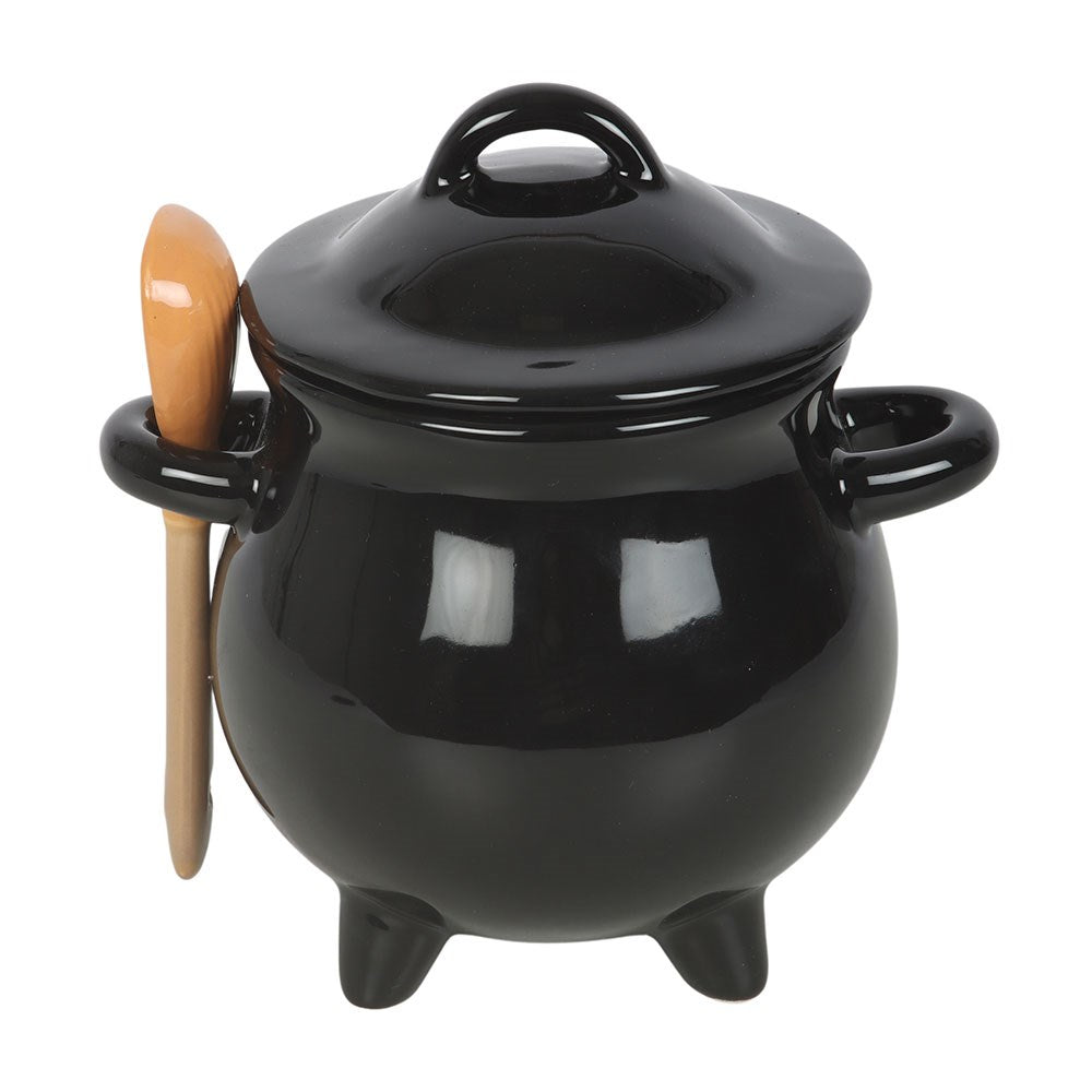 Bowl per Zuppa a Calderone con Cucchiaio Scopa – "Mischief and Magic" Cauldron Soup Bowl