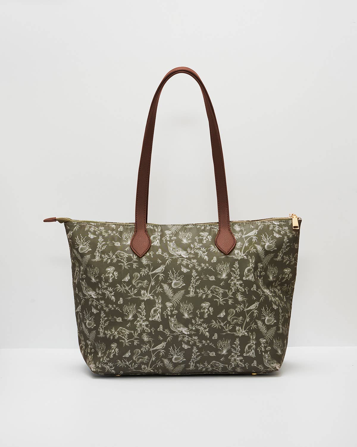 Borsa tote Edith Orla Scene stampata kaki - Fable England