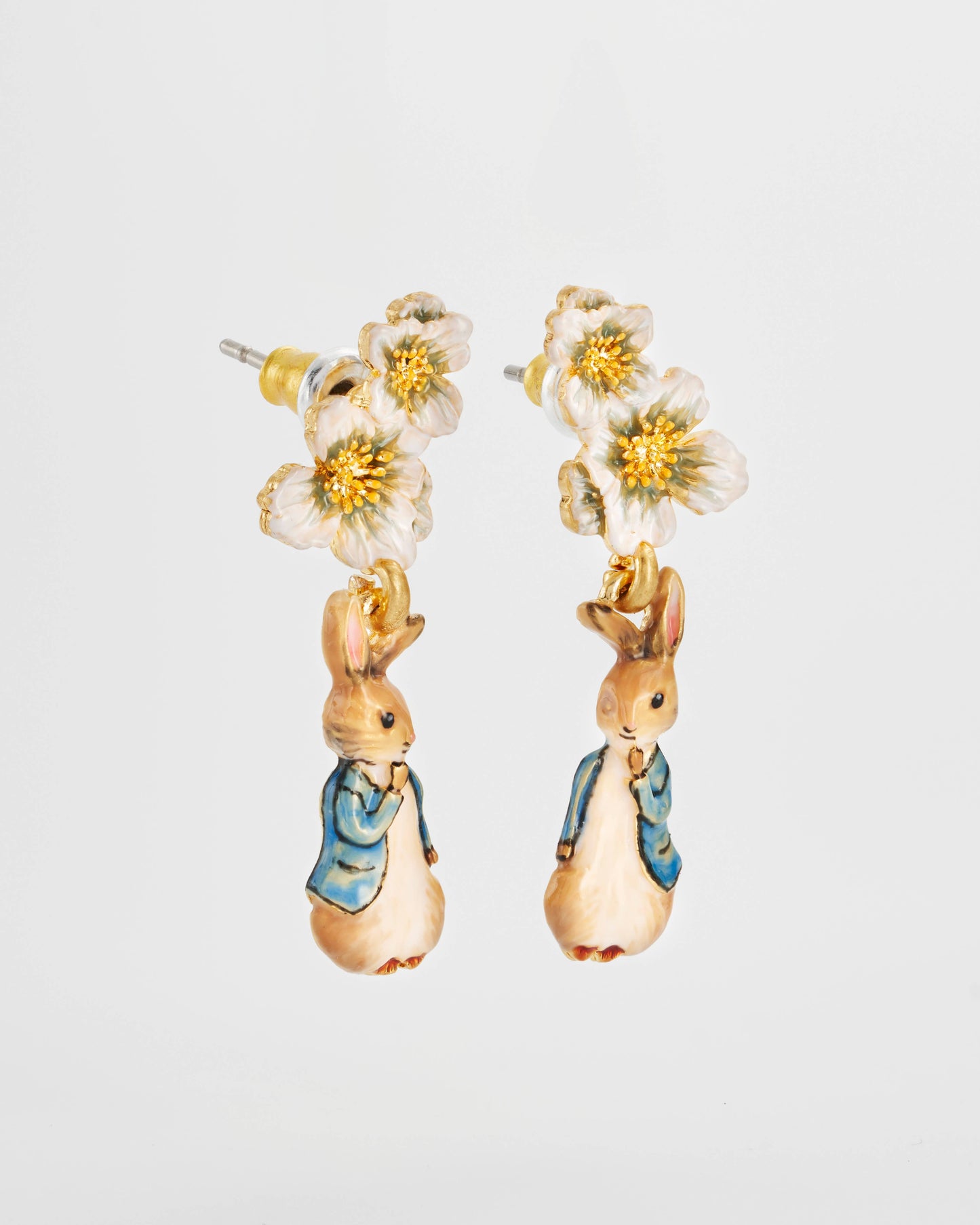 Orecchini pendenti floreali Fable England x Peter Rabbit