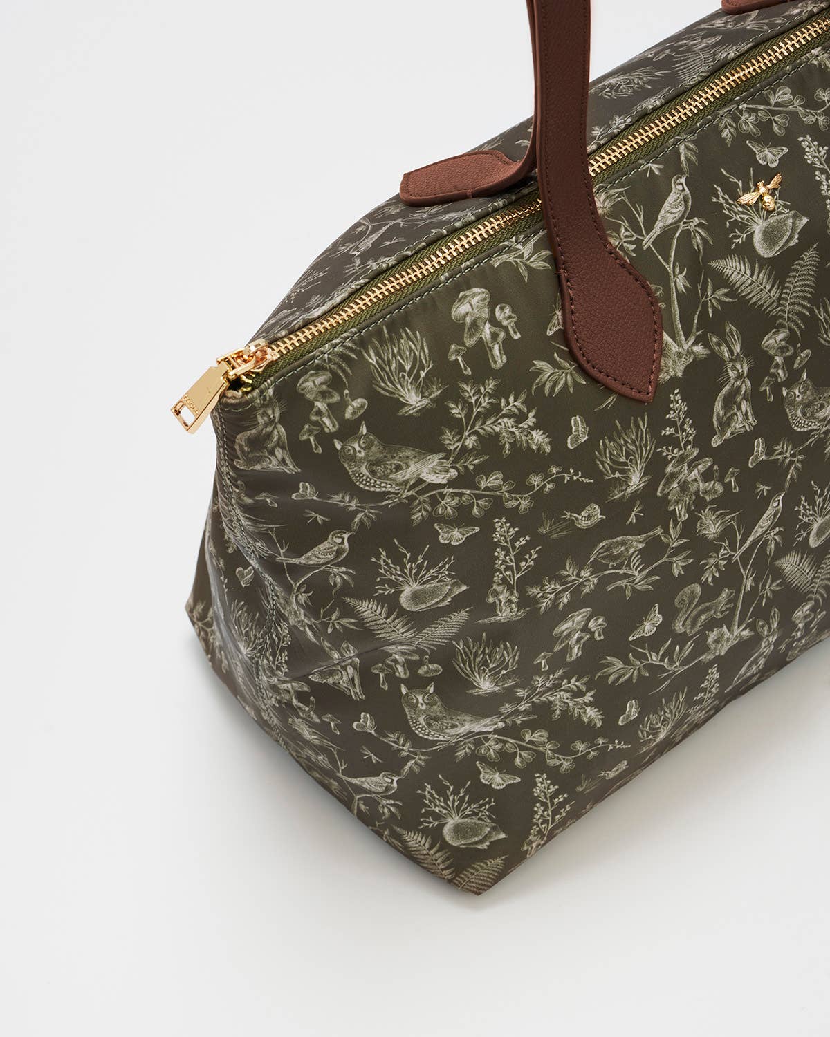 Borsa tote Edith Orla Scene stampata kaki - Fable England