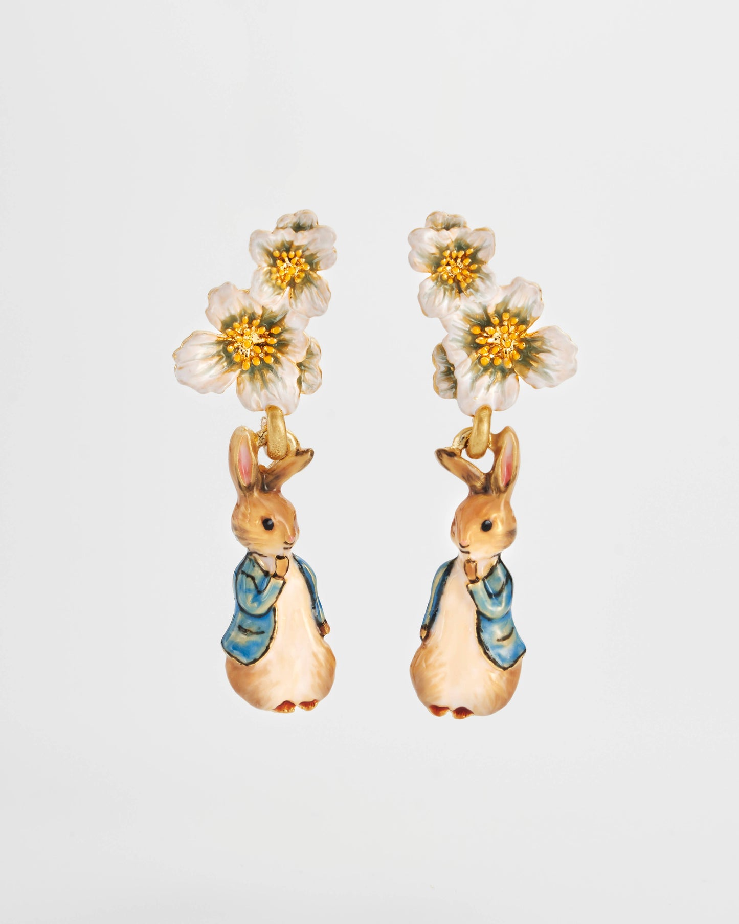 Orecchini pendenti floreali Fable England x Peter Rabbit