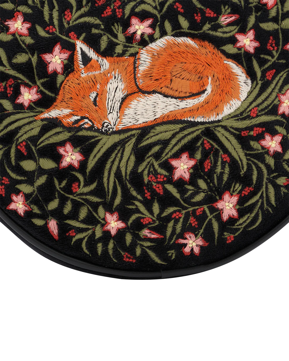 Borsa rotonda Ricamata Fable England Sleepy Fox