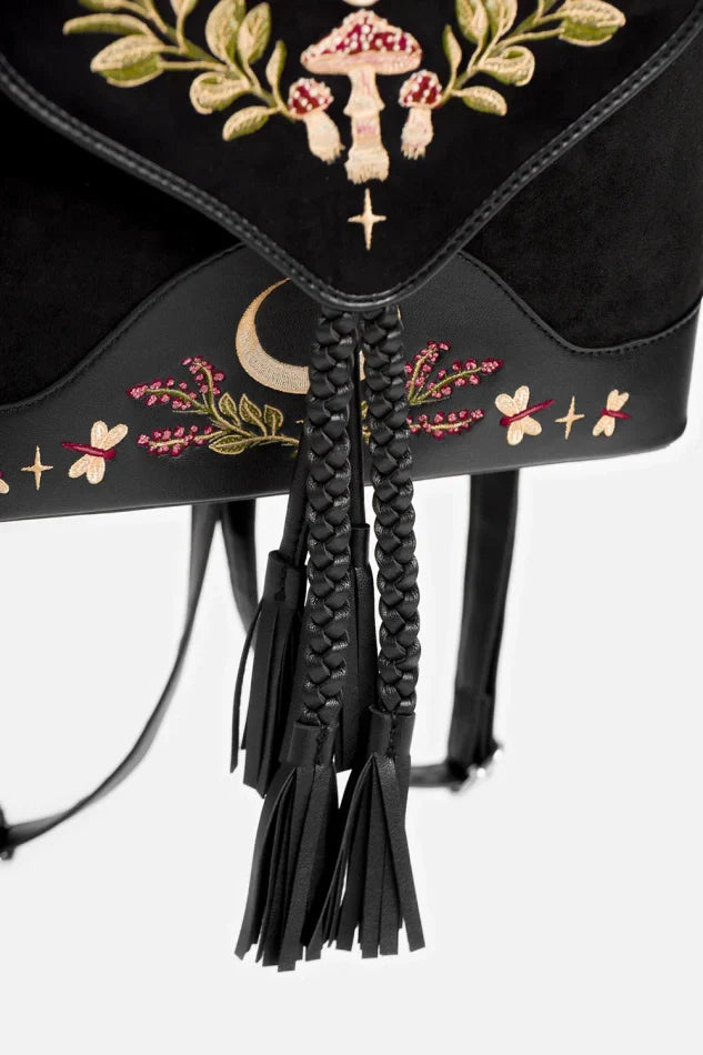 Zaino Scamosciato con Ricami Lepre Lunare