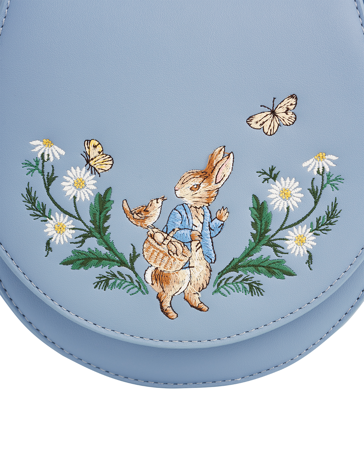 Fable England x Peter Rabbit Borsa a sella blu ricamata