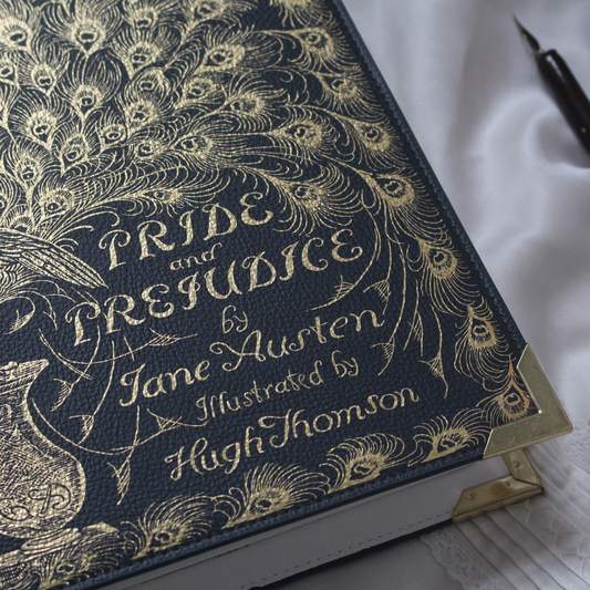 Borsa a Tracolla di Lusso con Finitura in Oro Orgoglio e Pregiudizio