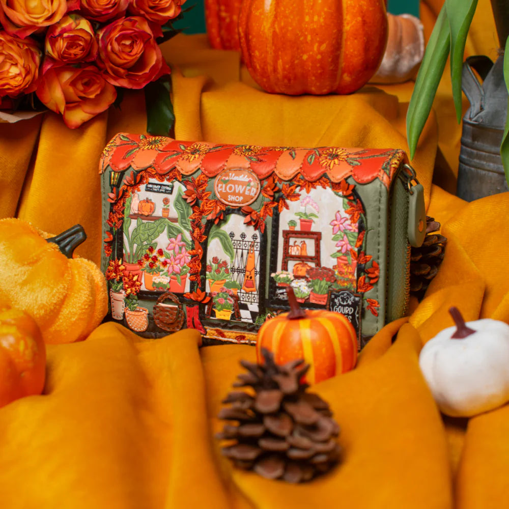 Vendula London Flower Shop - Amber Edition - Portafoglio grande con zip