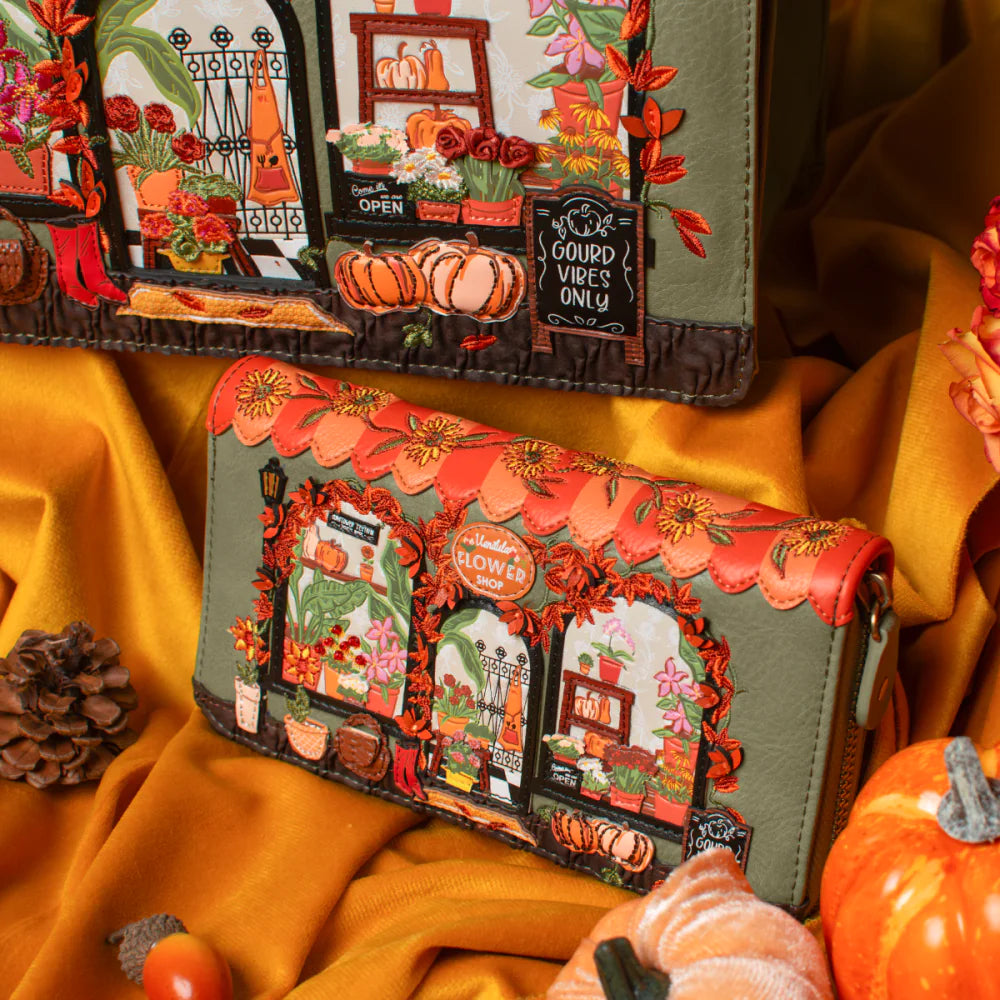 Vendula London Flower Shop - Amber Edition - Portafoglio grande con zip