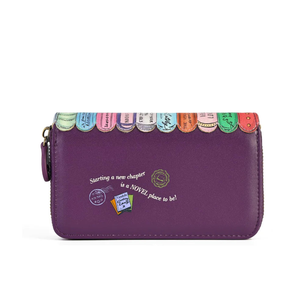 Portafoglio medio con zip Vendula Travelling Library Bookshop