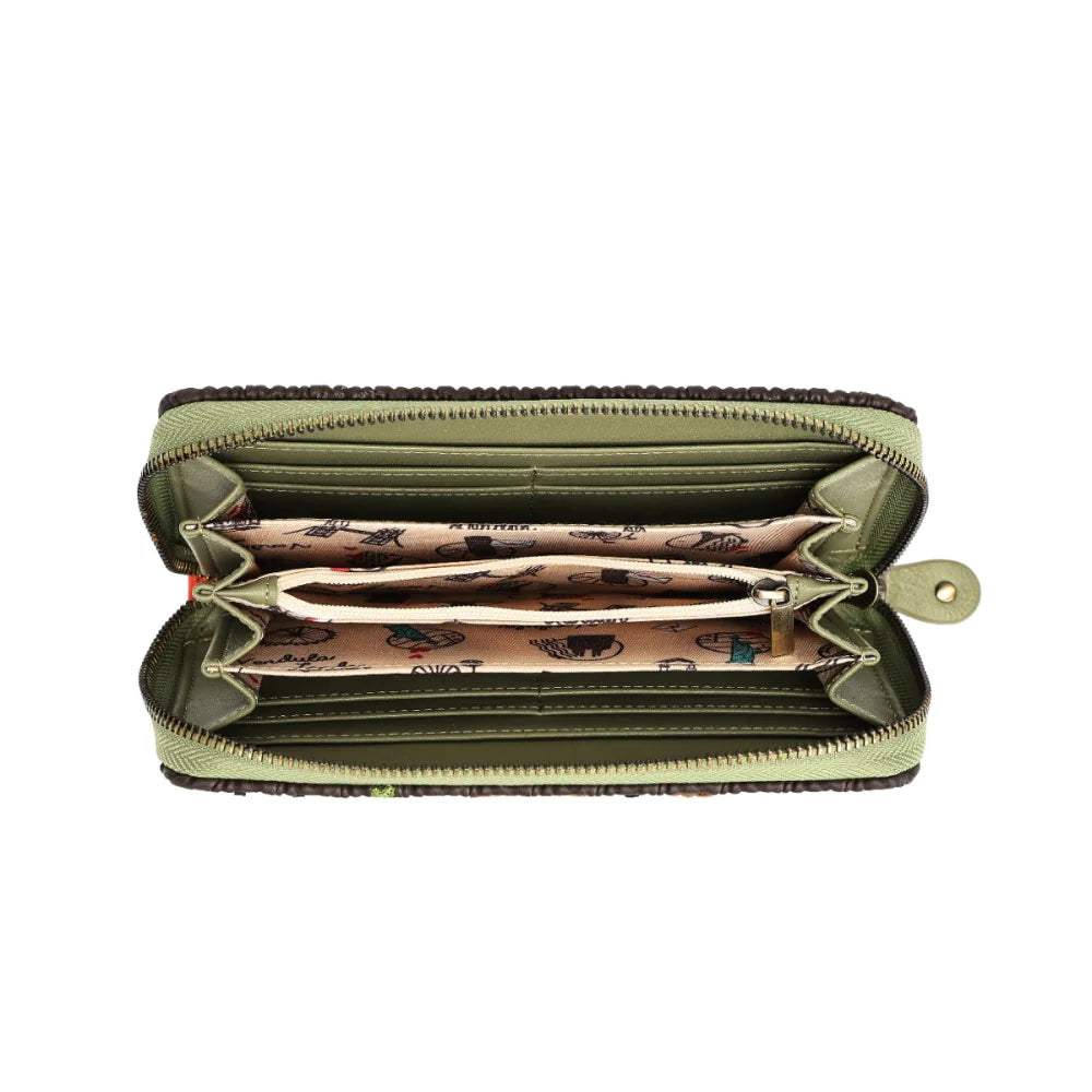Vendula London Flower Shop - Amber Edition - Portafoglio grande con zip