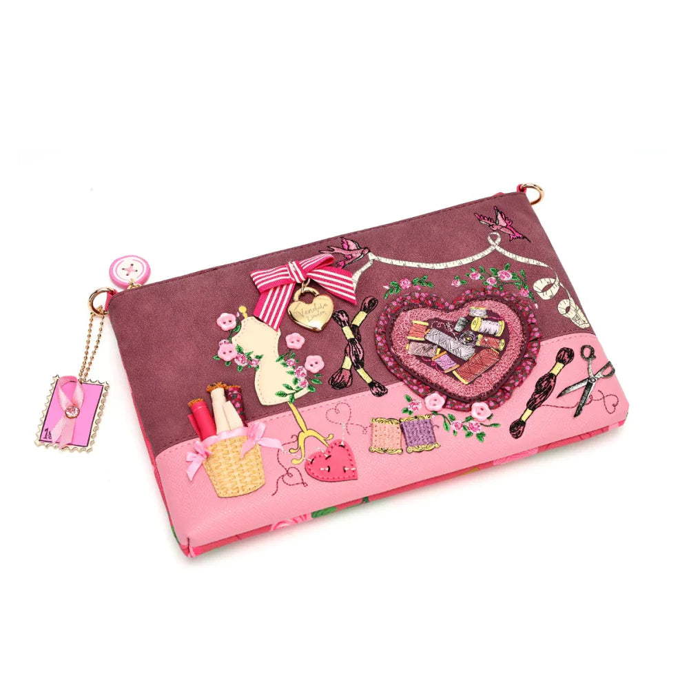 Borsa Kate Vendula London | Pink Ribbon Sewing Box