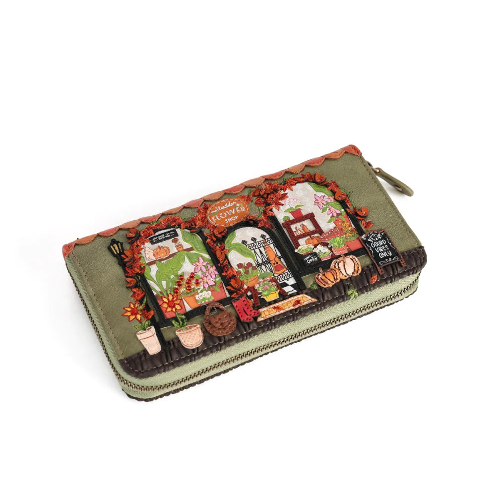 Vendula London Flower Shop - Amber Edition - Portafoglio grande con zip