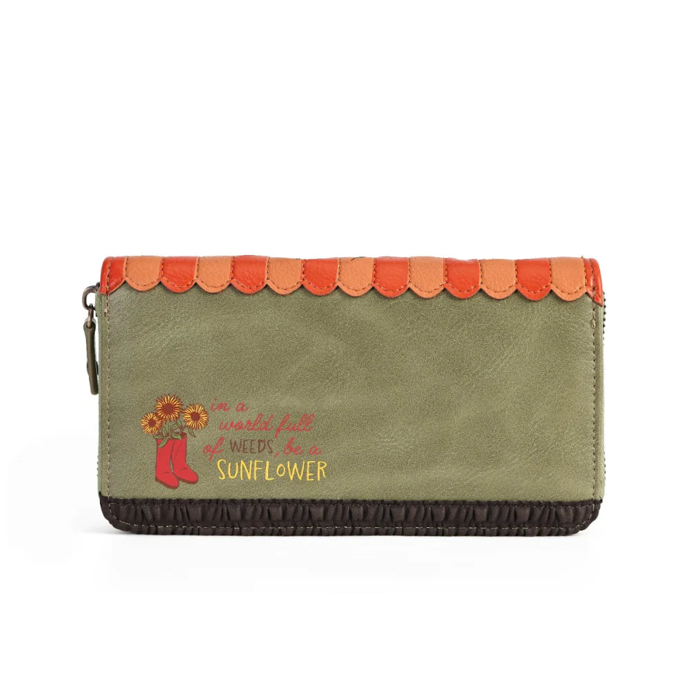 Vendula London Flower Shop - Amber Edition - Portafoglio grande con zip