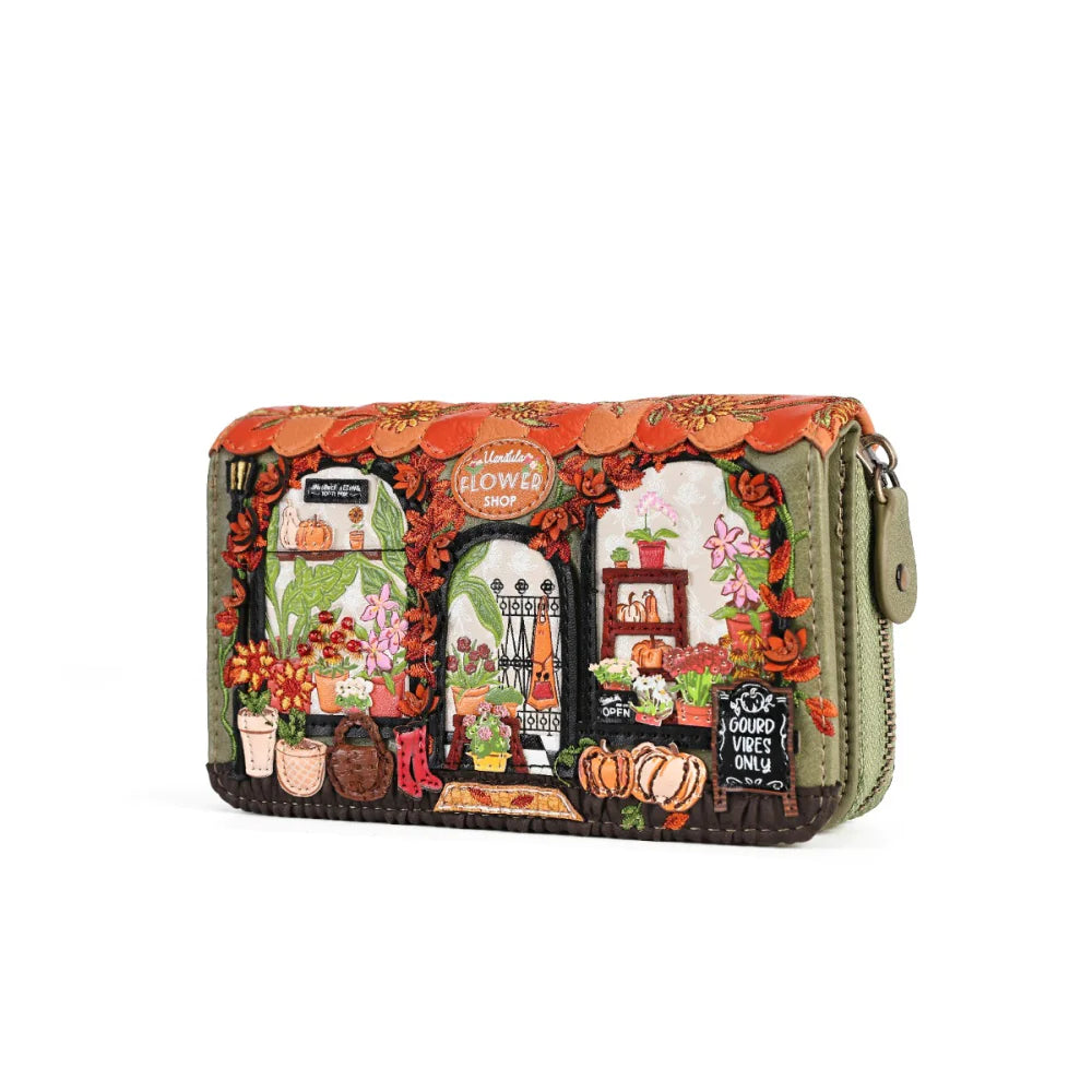 Vendula London Flower Shop - Amber Edition - Portafoglio medio con zip