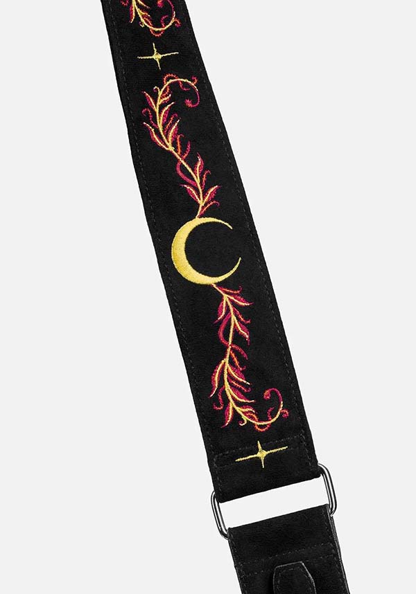 Borsa Foxfire Nights – Borsa a Tracolla in Finto Camoscio con Ricami di Volpe