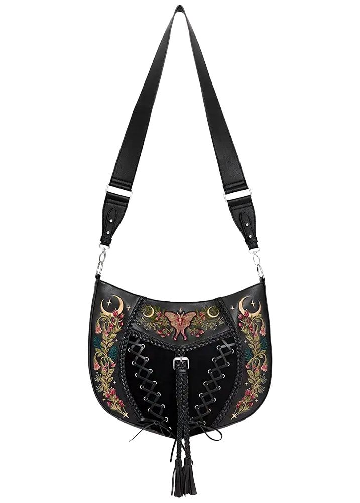 Borsa a Tracolla Ricamata Wild Incantation