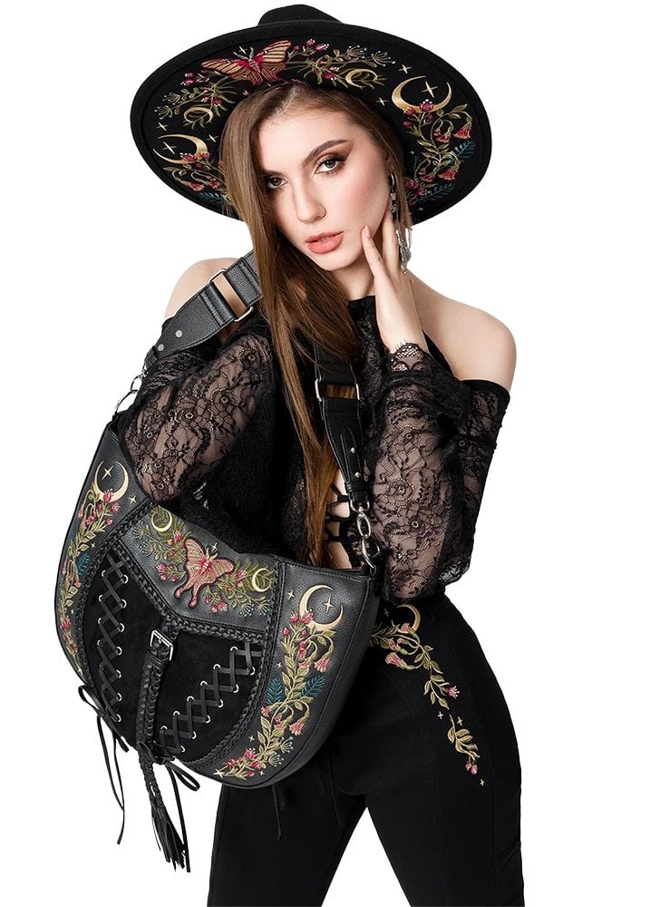 Borsa a Tracolla Ricamata Wild Incantation